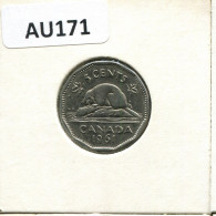 5 CENTS 1961 CANADA Pièce #AU171.F - Canada