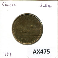 1 DOLLAR 1987 CANADA Pièce #AX475.F - Canada