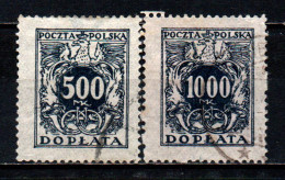 POLONIA - 1923 - CIFRE - USATI - Taxe