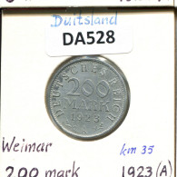 200 MARK 1923 A ALLEMAGNE Pièce GERMANY #DA528.2.F - 200 & 500 Mark