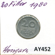 20 FILLER 1980 HONGRIE HUNGARY Pièce #AY452.F - Hongrie