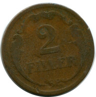 2 FILLER 1927 HONGRIE HUNGARY Pièce #AY623.F - Hongrie