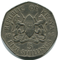 5 SHILLINGS 1985 KENYA Pièce #AZ205.F - Kenia