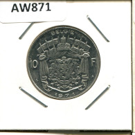 10 FRANCS 1971 DUTCH Text BÉLGICA BELGIUM Moneda #AW871.E - 10 Francs