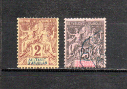 Anjouan   1892-99  .-   Y&T  Nº   2-8 - Oblitérés