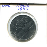 100 LIRE 1963 ITALIA ITALY Moneda #AW632.E - 100 Lire