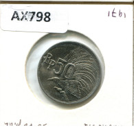 50 RUPIAH 1971 INDONESIA Moneda #AX798.E - Indonésie