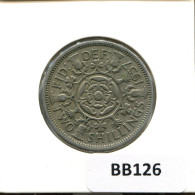 2 SHILLINGS 1957 UK GBAN BRETAÑA GREAT BRITAIN Moneda #BB126.E - J. 1 Florin / 2 Schillings