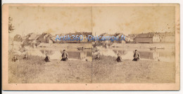 Photographie Ancienne Vue Stéréoscopique Circa 1860 SARREGUEMINES Halle Au Blé - Stereoscopic