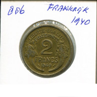 2 FRANCS 1940 FRANCIA FRANCE Moneda #AN343.E - 2 Francs