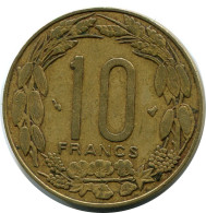 10 FRANCS CFA 1998 CENTRAL AFRICAN STATES (BEAC) Coin #AP861.U - Central African Republic