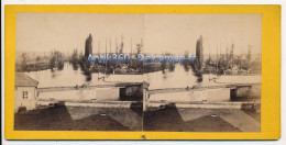 Photographie Ancienne Vue Stéréoscopique Circa 1860 SARREGUEMINES Embouchure De La Blies - Photos Stéréoscopiques
