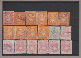 Schweiz Steuermarken Fiskalmarken Kanton Fribourg Lot 18 Verschiedene M. - Steuermarken