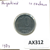 10 CENTAVOS 1983 ARGENTINA Coin #AX312.U - Argentine