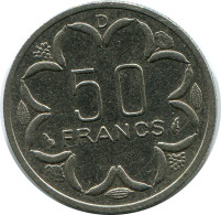 50 FRANCS CFA 1976 CENTRAL AFRICAN STATES (BEAC) Coin #AP867.U - Central African Republic