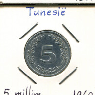 5 MILLIMES 1960 TUNISIA Coin #AP816.2.U - Tunisia