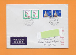JAPAN 1979 - FDC/echt Gelaufen => DDR - MiNr. 1394-1395 "Tag Des Briefeschreibens" - Covers & Documents