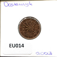 2 EURO CENTS 2003 AUSTRIA Coin #EU014.U - Autriche