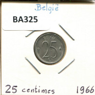 25 CENTIMES 1966 DUTCH Text BELGIUM Coin #BA325.U - 25 Centimes