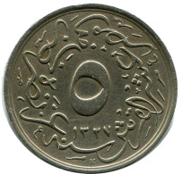 5/10 QIRSH 1912 ÄGYPTEN EGYPT Islamisch Münze #AH280.10.D - Egypt