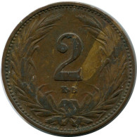 2 FILLER 1909 SIEBENBÜRGEN HUNGARY Münze #AY252.2.D - Hongrie