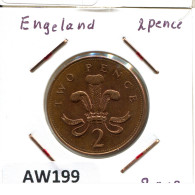 2 PENCE 2002 UK GROßBRITANNIEN GREAT BRITAIN Münze #AW199.D - 2 Pence & 2 New Pence