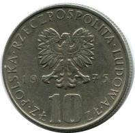 10 ZLOTYCH 1975 POLEN POLAND Münze #AR116.D - Poland
