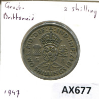 2 SHILLING 1947 UK GROßBRITANNIEN GREAT BRITAIN Münze #AX677.D - J. 1 Florin / 2 Schillings