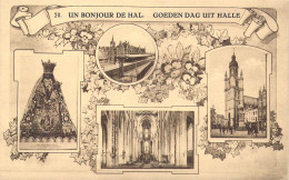 BELGIQUE - Hal - Un Bonjour De Hal - Carte Postale Ancienne - Halle