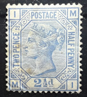 GB Queen Victoria 1880 , Yvert No 62, 2 1/2 Pence Bleu Pl 22 , Neuf * MH,  B, Cote 400 Euros - Nuovi