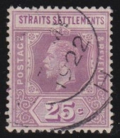 Straits Settlements        .   SG    .   205 B    .   Violet      .     O      .    Cancelled - Straits Settlements