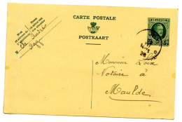 BELGIQUE - SIMPLE CERCLE RELAIS A ETOILES OGY SUR ENTIER CARTE POSTALE 35C HOUYOUX, 1926 - Sternenstempel