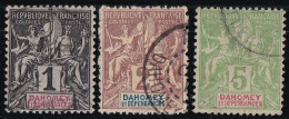 Dahomey N°6,7 & 9 - Oblitéré - TB - Used Stamps