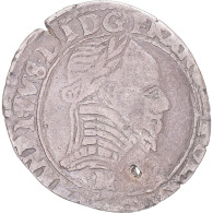 Monnaie, France, Henri III, La Ligue, 1/2 Franc Au Col Plat, 1590, Toulouse - 1574-1589 Enrique III