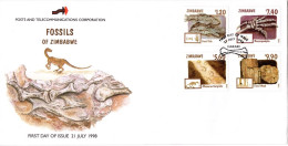 Zimbabwe - 1998 Fossils FDC # SG 970-973 - Fossielen