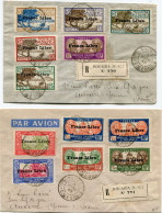 NOUVELLE-CALEDONIE 6 LETTRES RECOMMANDEES PAR AVION AFFRANCHIES AVEC LES N°199/233 FRANCE LIBRE DEPART NOUMEA 3 MARS 48. - Storia Postale