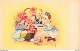 ÉDITION JLP SÉRIE CHARME N°958 - CPA ENFANTS CHILDREN PANIER FLEURS ILLUSTRATION MARGNY - Kinder-Zeichnungen