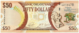 Guyana - 50 Dollars - 2016 - Pick: 41 - Unc. - Commemorative 50th Anniversary Of Independence - Serie AA - Guyana