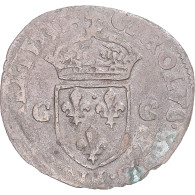 Monnaie, France, Charles X, Douzain Aux Deux C, 1593, TB+, Billon, Gadoury:514 - 1589-1610 Enrique IV