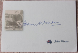 John WINTER - Dédicace - Hand Signed - Autographe Authentique - Athlétisme