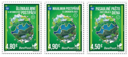 Estonia Lithuania Finland 2022 World Post Day Joint Issue BeePost Set Of 3 Stamps Mint - Nuovi