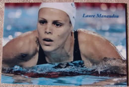 Laure MANAUDOU - Dédicace - Hand Signed - Autographe Authentique - Nuoto