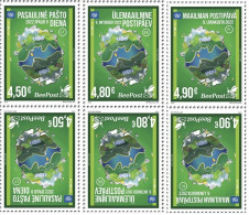 Estonia Lithuania Finland 2022 World Post Day Joint Issue BeePost Set Of 3 Tet-beshes Mint - Nuovi