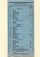 J2504 - SUISSE - Prix Officiels Des Hôtels De L' OBERLAND BERNOIS 1935/36 - Switzerland