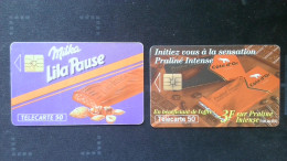 ►France: Chocolat Milka Et Côte D'or -  Lot  2  Télécartes - Alimentación