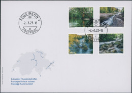 Suisse - 2023 - Flusslandschaften - Ersttagsbrief FDC ET - Brieven En Documenten