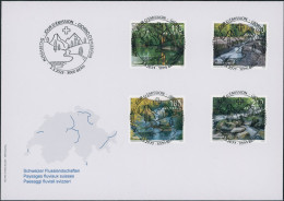 Suisse - 2023 - Flusslandschaften - Ersttagsbrief FDC ET - Ersttag Voll Stempel - Briefe U. Dokumente
