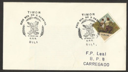 Timor Oriental Portugal Cachet Commémoratif Saint-Gabriel Télécommunications 1972 East Timor Event Pmk Telecom - Oost-Timor