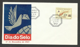 Timor Oriental Portugal Cachet Commémoratif Journée Du Timbre 1967 East Timor Event Postmark Stamp Day - Oost-Timor