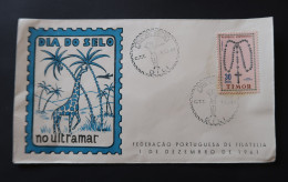 Timor Oriental Portugal Cachet Commémoratif Journée Du Timbre 1961 East Timor Event Postmark Stamp Day - Oost-Timor